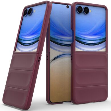 Защитный чехол Deexe Terra Case для Samsung Galaxy Flip 8 - Wine Red