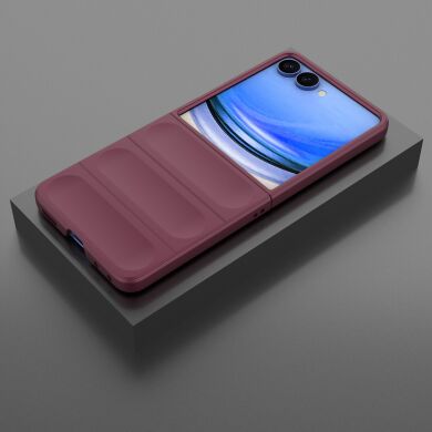 Защитный чехол Deexe Terra Case для Samsung Galaxy Flip 8 - Wine Red