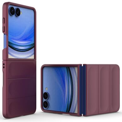 Защитный чехол Deexe Terra Case для Samsung Galaxy Flip 8 - Wine Red