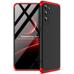 Захисний чохол GKK Double Dip Case для Samsung Galaxy S21 FE (G990) - Black / Red