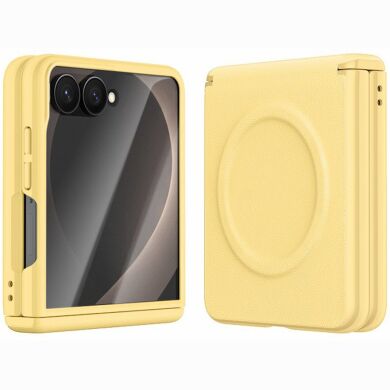 Защитный чехол GKK Magnetic Matte Case для Samsung Galaxy Flip 8 - Yellow