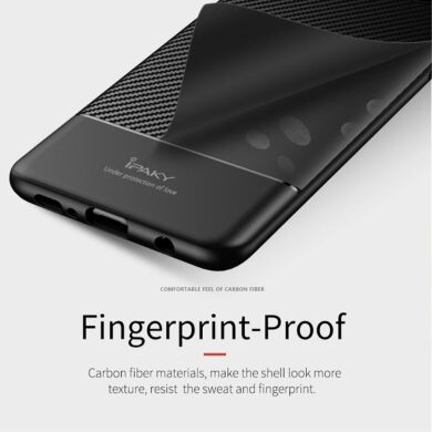 Захисний чохол IPAKY Carbon Fiber для Samsung Galaxy S10 Plus (G975), Black