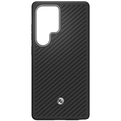 Захисний чохол Spigen (SGP) Enzo Aramid (MagFit) для Samsung Galaxy S25 Ultra (S938) ACS08955 / GP-FPS938PGABW - Black / Silver