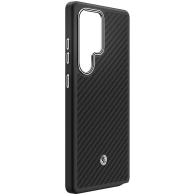 Захисний чохол Spigen (SGP) Enzo Aramid (MagFit) для Samsung Galaxy S25 Ultra (S938) ACS08955 / GP-FPS938PGABW - Black / Silver