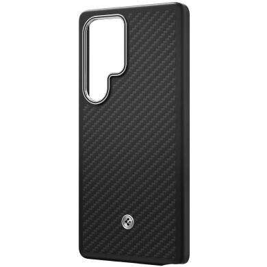 Захисний чохол Spigen (SGP) Enzo Aramid (MagFit) для Samsung Galaxy S25 Ultra (S938) ACS08955 / GP-FPS938PGABW - Black / Silver