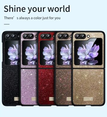 Защитный чехол SULADA Dazzling Glittery (FF) для Samsung Galaxy Flip 6 - Gold