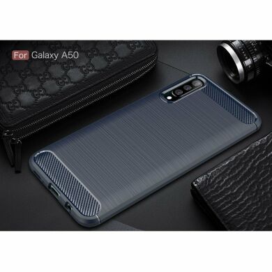 Захисний чохол UniCase Carbon для Samsung Galaxy A50 (A505) / A30s (A307) / A50s (A507) - Dark Blue