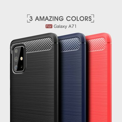 Защитный чехол UniCase Carbon для Samsung Galaxy A71 (A715) - Red