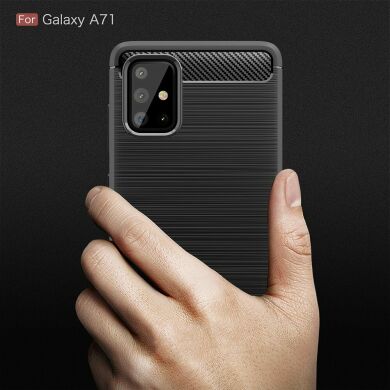 Защитный чехол UniCase Carbon для Samsung Galaxy A71 (A715) - Black