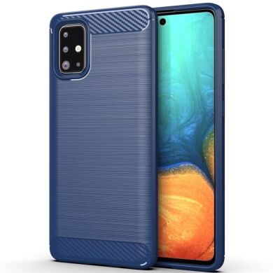 Защитный чехол UniCase Carbon для Samsung Galaxy A71 (A715) - Blue