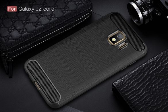 Захисний чохол UniCase Carbon для Samsung Galaxy J2 Core (J260) - Black