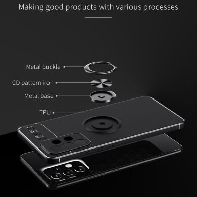 Защитный чехол UniCase Magnetic Ring для Samsung Galaxy A33 - Black / Red