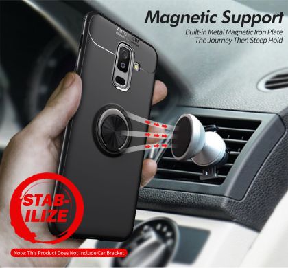 Защитный чехол UniCase Magnetic Ring для Samsung Galaxy A6+ 2018 (A605) - Red