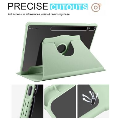 Захисний чохол UniCase Rotary Stand для Samsung Galaxy Tab S10 Plus - Blackish Green