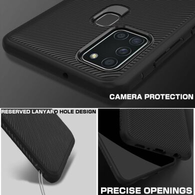 Защитный чехол UniCase Twill Soft для Samsung Galaxy A21s (A217) - Dark Blue