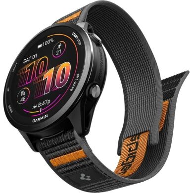 Ремешок Spigen Athlex Air для часов с шириной крепления 22мм (AMP11425) - Black / Orange