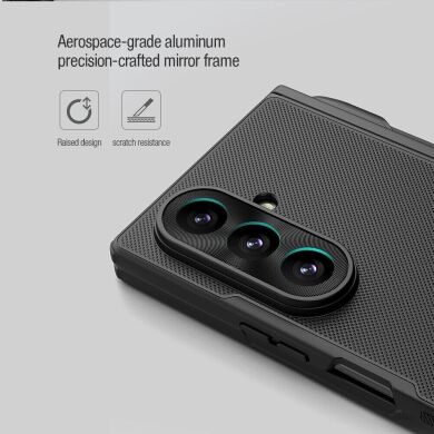 Пластиковый чехол NILLKIN Super Frosted Shield Magnetic (S Pen) для Samsung Galaxy Fold 8 Ultra - Transparent Black