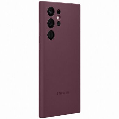 Чохол Silicone Cover для Samsung Galaxy S22 Ultra (S908) EF-PS908TEEGRU - Burgundy