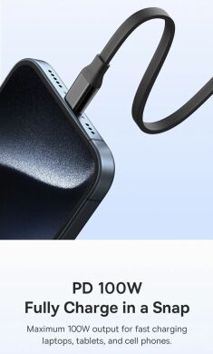 Кабель Baseus Free2Draw Type-C to Type-C (100W, 1m) P10364500111-00 - Black