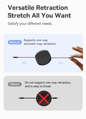 Кабель Baseus Free2Draw Type-C to Type-C (100W, 1m) P10364500111-00 - Black