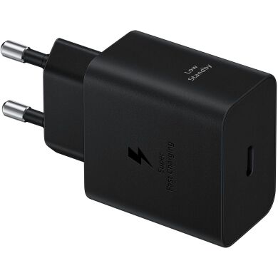 Мережевий зарядний пристрій Samsung Compact Power Adapter 45W + кабель Type-C to Type-C (EP-T4511XBEGEU) - Black