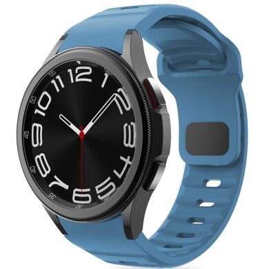 Ремешок Tech-Protect Silicone Line для Samsung Galaxy Watch 4 / 4 Classic / 5 / 5 Pro / 6 / 6 Classic / 7 / FE (5906302313624) - Blue