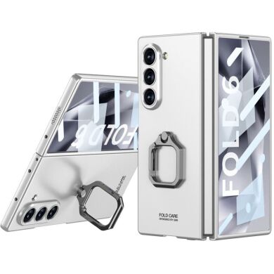Защитный чехол GKK Ring Shell для Samsung Galaxy Fold 6 - Silver