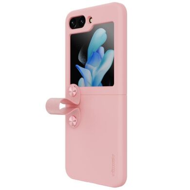 Захисний чохол NILLKIN Finger Strap Liquid Silicone Case для Samsung Galaxy Flip 5 - Pink