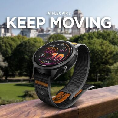 Ремешок Spigen Athlex Air для часов с шириной крепления 22мм (AMP11425) - Black / Orange