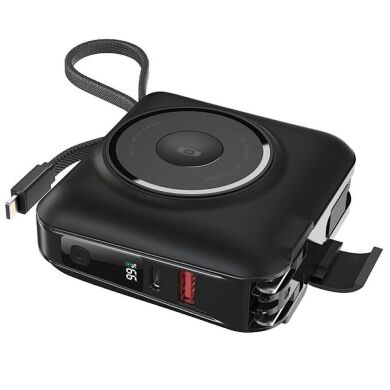 Внешний аккумулятор WIWU Wi-P051 6 in 1 45W (15000mAh) + кабель Type-C + Lightning - Black