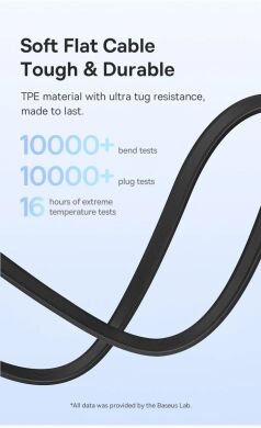 Кабель Baseus Free2Draw Type-C to Type-C (100W, 1m) P10364500111-00 - Black