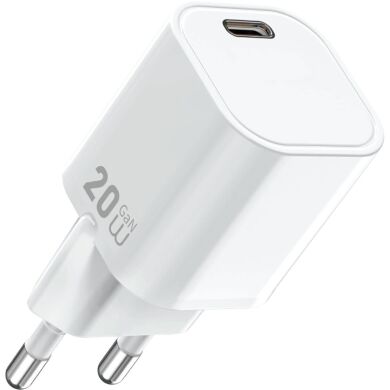 Сетевое зарядное устройство WIWU Wi-G014 GaN 20W (Type-C) - White