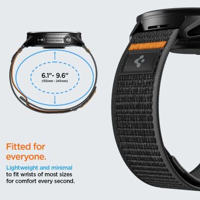Ремешок Spigen Athlex Air для часов с шириной крепления 22мм (AMP11425) - Black / Orange