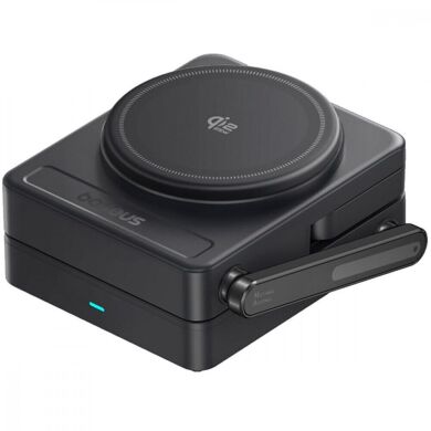 Беспроводное зарядное устройство Baseus PicoGo AF21 3 in 1 Qi2 35W + кабель Type-C to Type-C (1m) E0205402 - Black