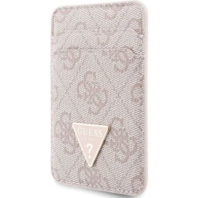 Кардхолдер с ремешком для смартфона Guess triangle MagSafe (GUBPWMWSP4GTP) - Pink