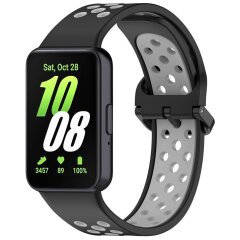 Ремешок Deexe Dot Color для Samsung Galaxy Fit 3 - Black / Grey