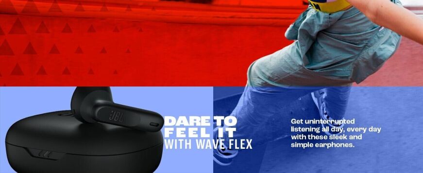 Бездротові навушники JBL Wave Flex (JBLWFLEXBLK) - Black