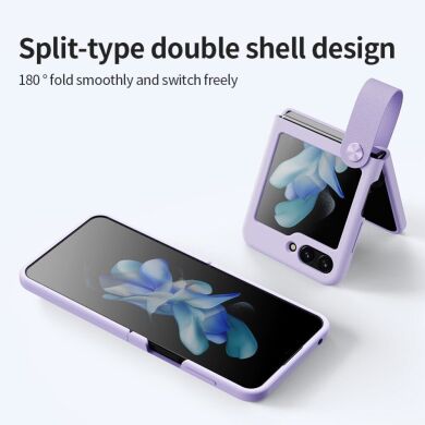 Захисний чохол NILLKIN Finger Strap Liquid Silicone Case для Samsung Galaxy Flip 5 - Black