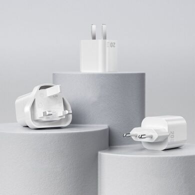 Сетевое зарядное устройство WIWU Wi-G014 GaN 20W (Type-C) - White