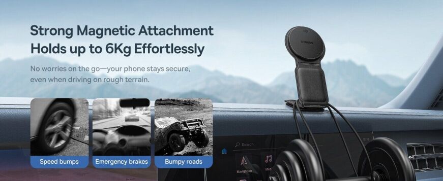 Автомобильный держатель с беспроводной зарядкой Baseus PrimeTrip C02 (15W) C40169003111-00 - Black