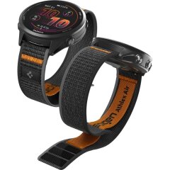 Ремешок Spigen Athlex Air для часов с шириной крепления 22мм (AMP11425) - Black / Orange