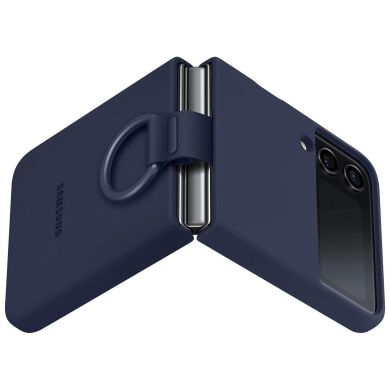 Защитный чехол Silicone Cover with Ring для Samsung Galaxy Flip 4 (EF-PF721TNEGUA) - Navy