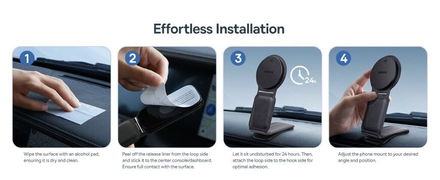 Автомобильный держатель с беспроводной зарядкой Baseus PrimeTrip C02 (15W) C40169003111-00 - Black