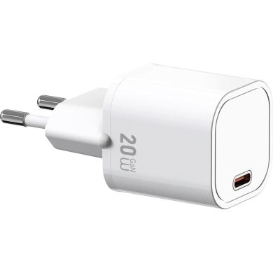 Сетевое зарядное устройство WIWU Wi-G014 GaN 20W (Type-C) - White
