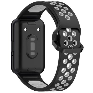 Ремешок Deexe Dot Color для Samsung Galaxy Fit 3 - Black / Grey