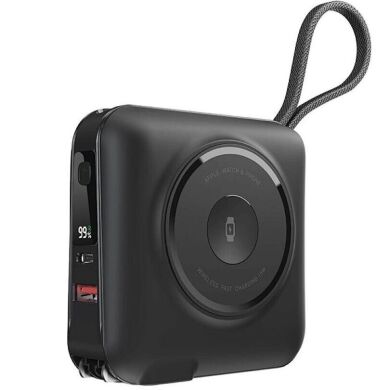 Внешний аккумулятор WIWU Wi-P051 6 in 1 45W (15000mAh) + кабель Type-C + Lightning - Black