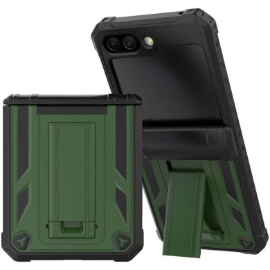 Захисний чохол Deexe Hybrid Kickstand для Samsung Galaxy Flip 5 - Dark Green