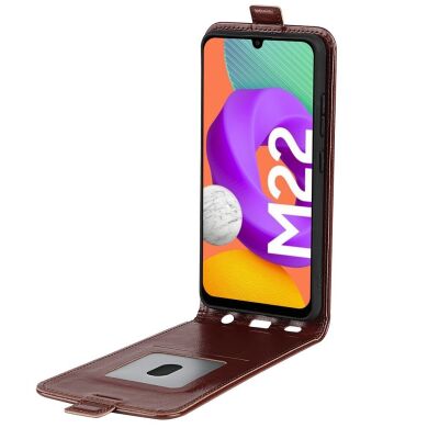 Чохол Deexe Flip Case для Galaxy M22 (M225) / A22 (A225) - Brown