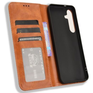 Чохол Deexe Retro Style для Samsung Galaxy S26 (S942) - Brown