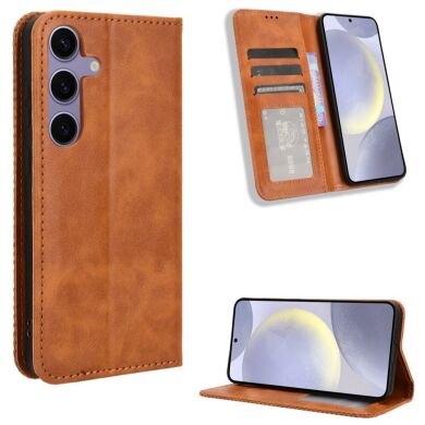 Чохол Deexe Retro Style для Samsung Galaxy S26 (S942) - Brown